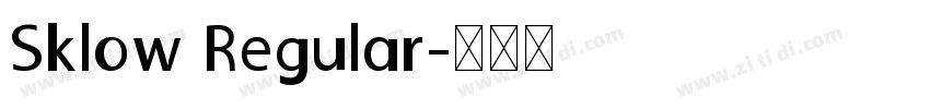 Sklow Regular字体转换